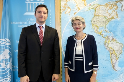 Kristian Vigenin congratulated Irina Bokova on her nomination for a second term as UNESCO Director-General 